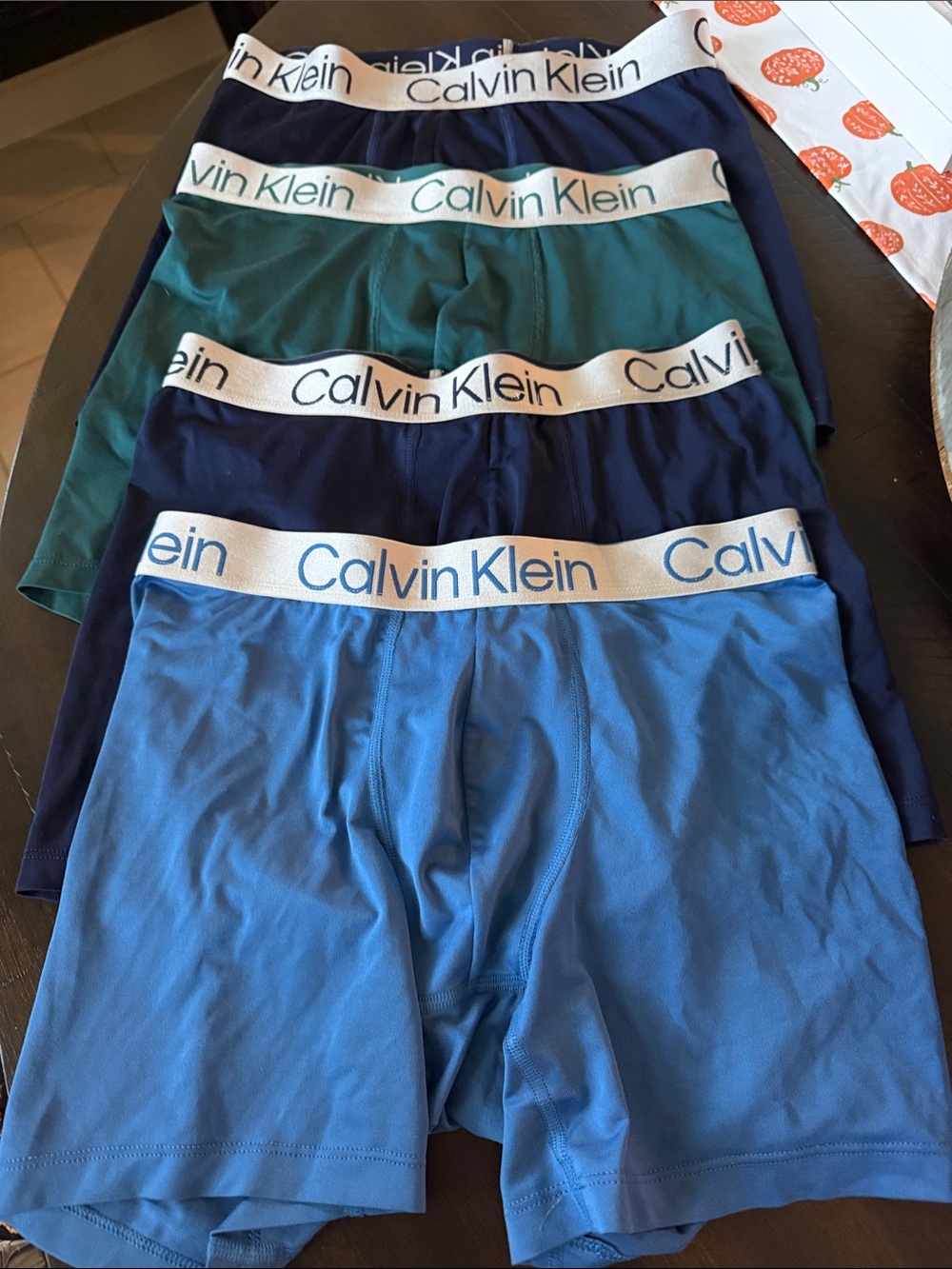 Calvin Klein Men’s 4-Pack Performance Boxer Briefs - Blue/Teal/Navy